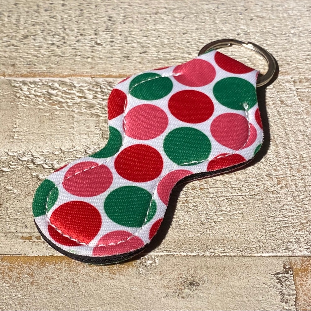 3 for $15 Lip Balm Holder Keychain Polka Dot - Picture 4 of 5